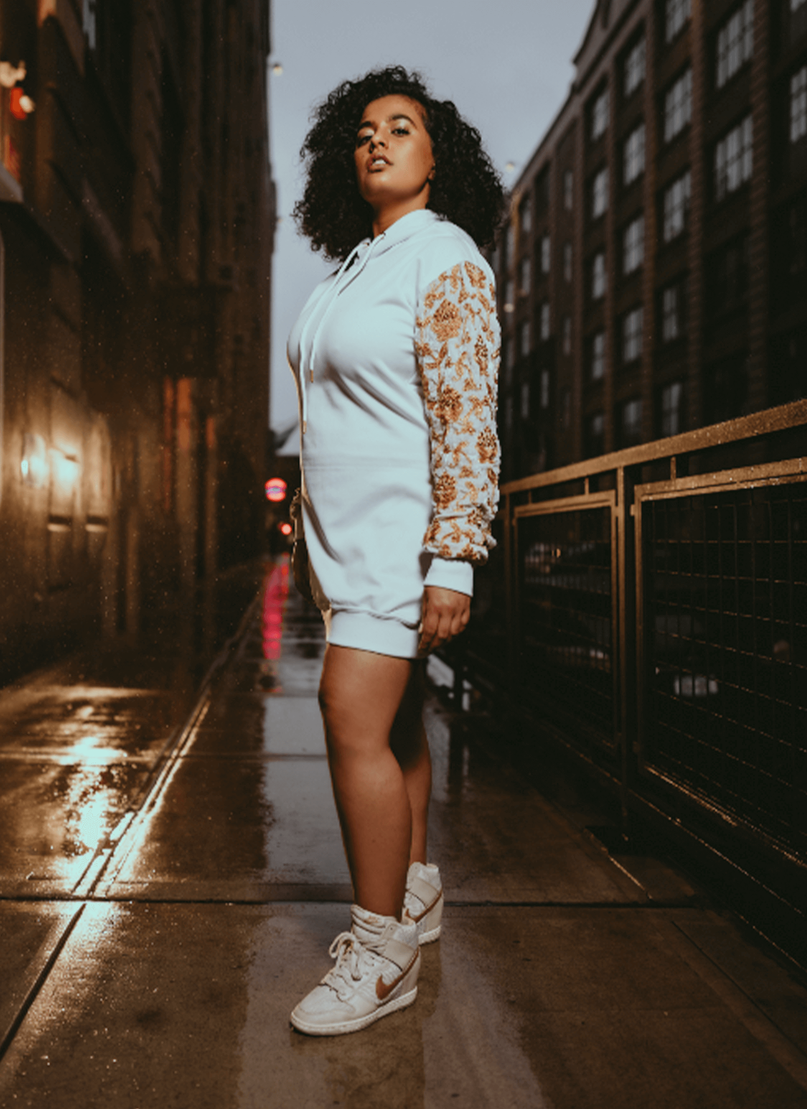 White Hoodie Dress